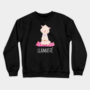 Llamasté Yoga Cute Llama Namaste Crewneck Sweatshirt